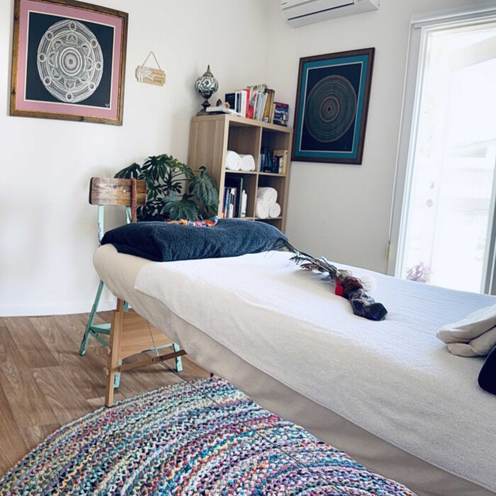 Treatment room at Alignment Retreats, Thompson Beach