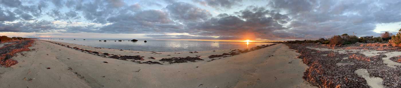 Beautiful panoramic beach view, Alignment Retreats Thompson Beach