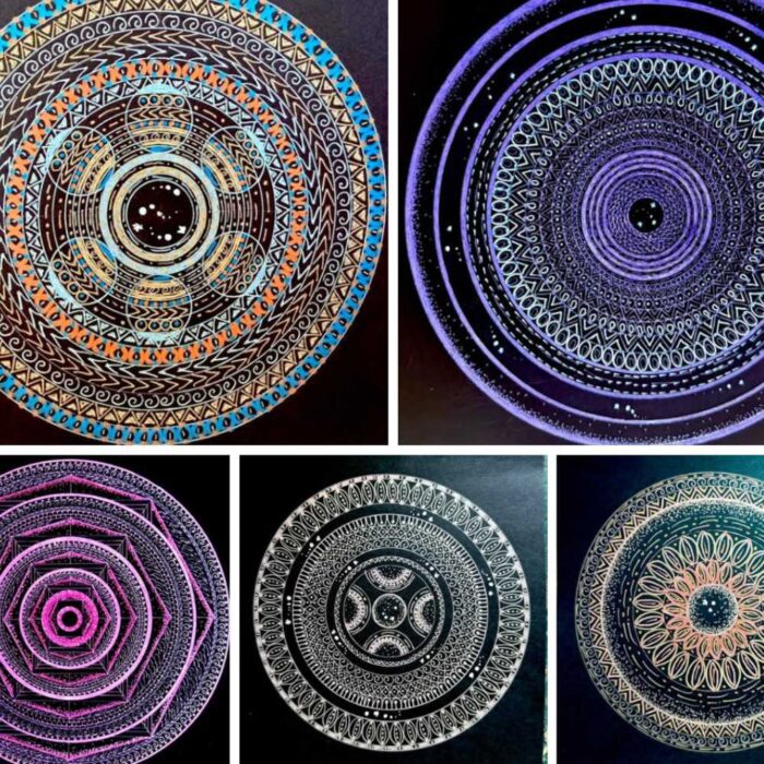 Mandala examples created by Liz Collins Alignment Retreats